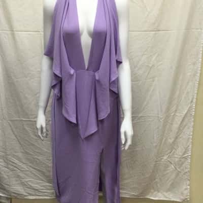 Misha Collection Womens Size 10 Midi Dress Purple 