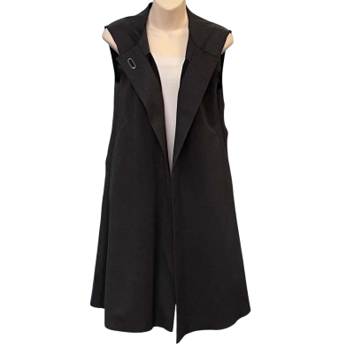 Veronika Maine Womens  Size 6 Open Jacket Grey 