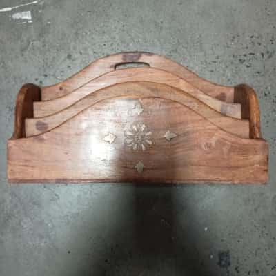Brass Inlaid Letter Holder