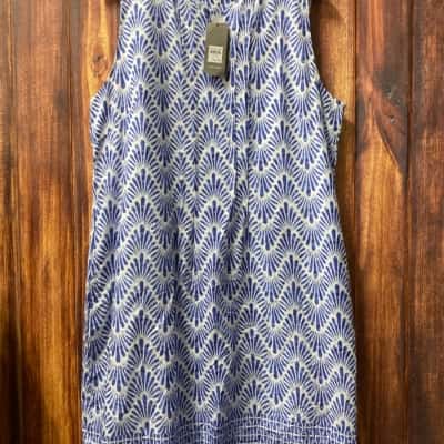 W. Lane  Size 16 Blue / White cotton dress new 