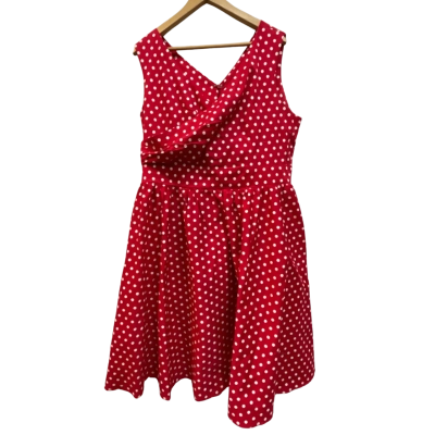  Womens Dolly and Dotty Size 18 Polka Dot/ Red / White 
