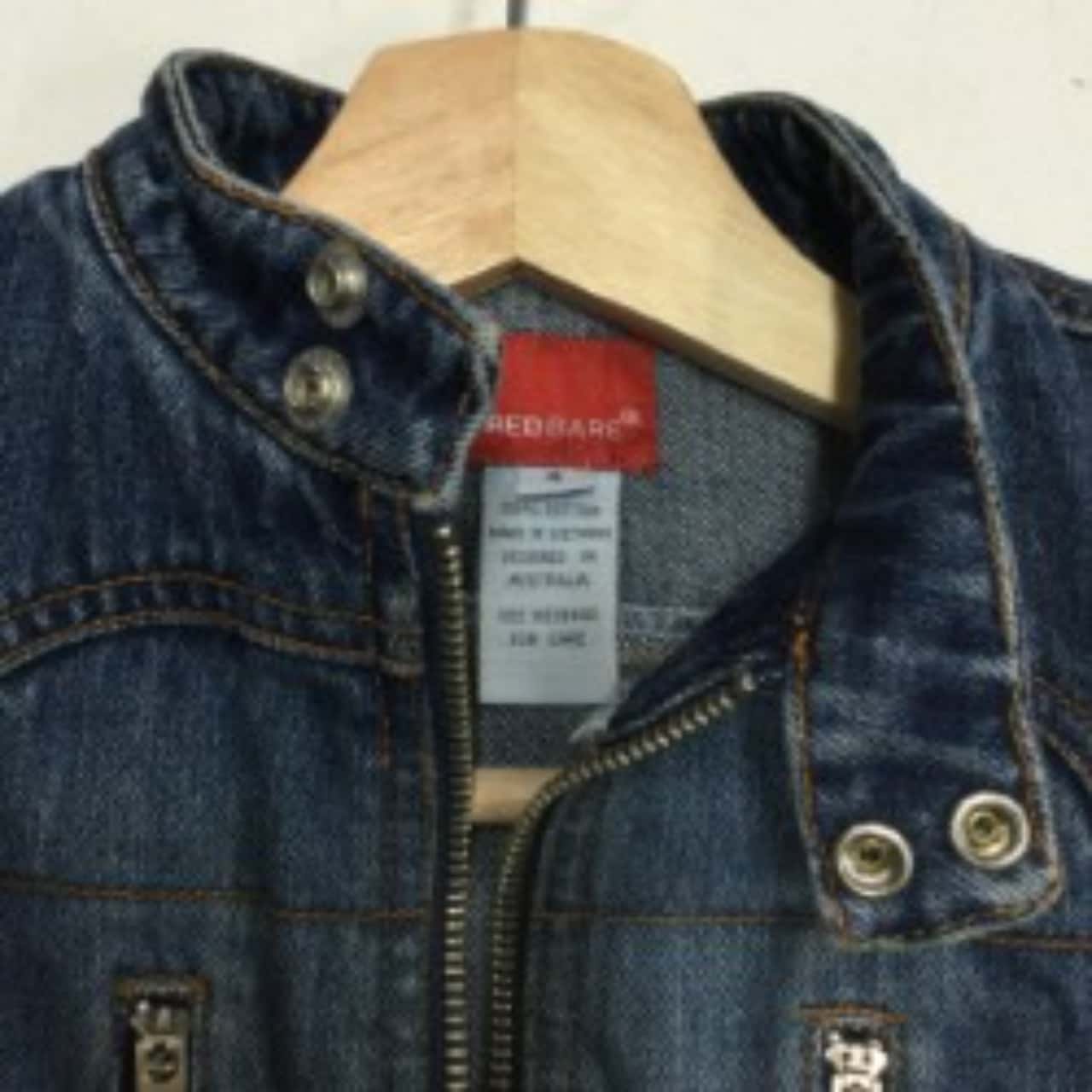 bare denim jacket