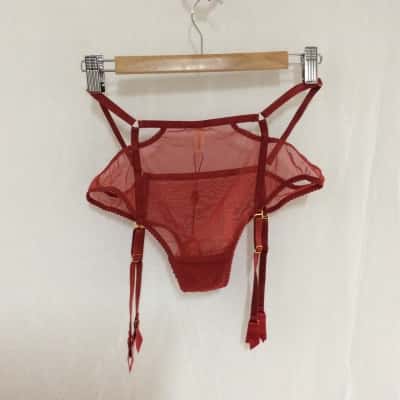 Bordelle Womens size L red lingerie 