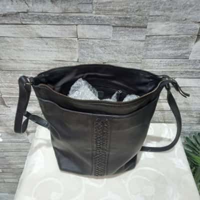  Womens EVITY leather Handbag Black  