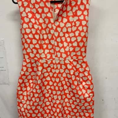 Paul & Joes sister Womens  Size 40 Sleeveless Dress  Orange / White 