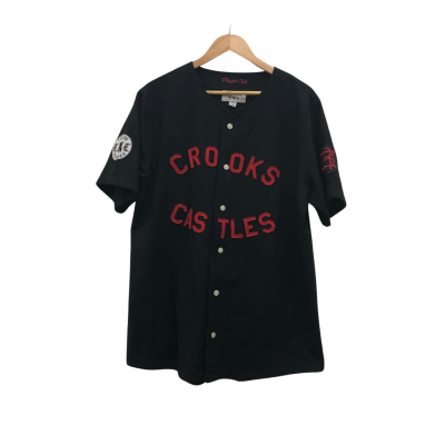 Crooks&Castles Mens  Size L Button-down Cardigan Black  