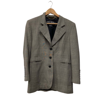 Escada Womens  Size 36 Blazer Checked / Grey 
