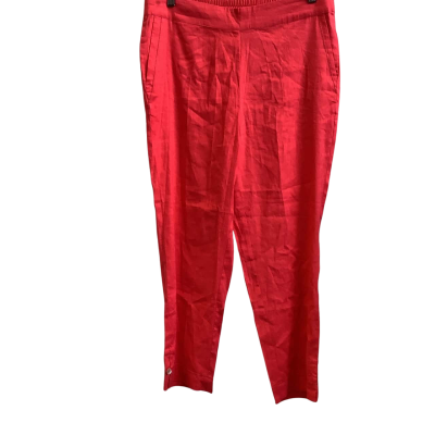 Blue Illusion Womens Size L Linen Blend Casual Pants Red   