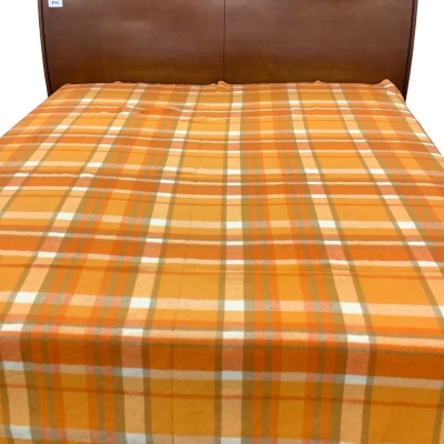Vintage Castlemaine Pure New Wool Orange/Brown Blanket  210x240cm