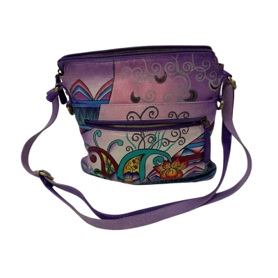 Modapelle Australia Womens 100% Leather Handbag Multicoloured / Pattern / Purple 