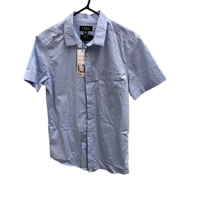 Kenji Mens  Size M Short Sleeve Shirt Blue / Pattern 