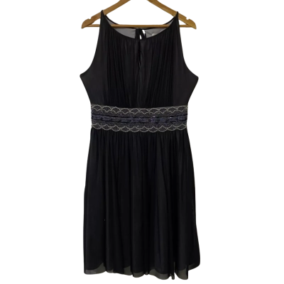 Grace Hill Womens  Size 14 Cocktail Dress Black  / Grey 