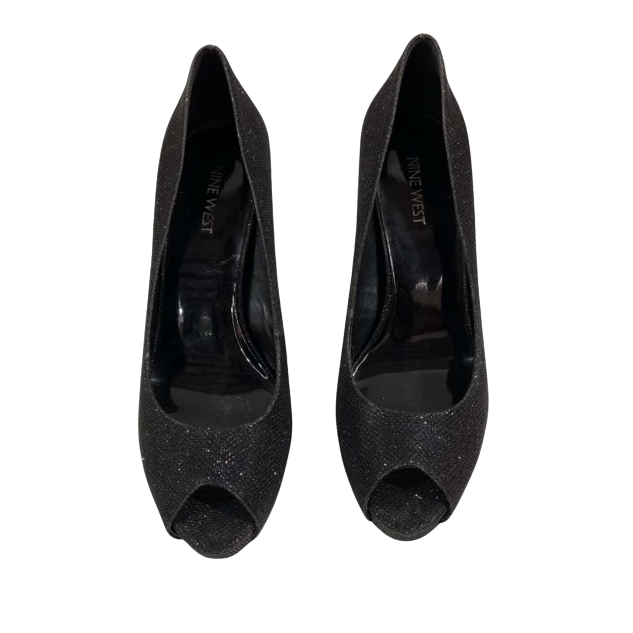 Nine West High Heels Size 9 Black Sparkle