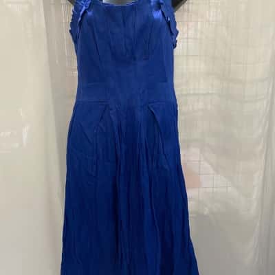 VERONIKA MAINE COCKTAIL DRESS IN BLUE Size 10 MADE IN AUSTRALIA RRP $269 