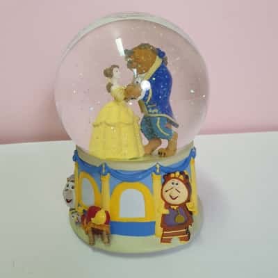 Vintage 1991 Disney Beauty & The Beast Musical Snow Globe