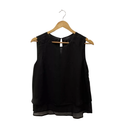 David Lawrence Womens  Size 8 Sleeveless Top Black  