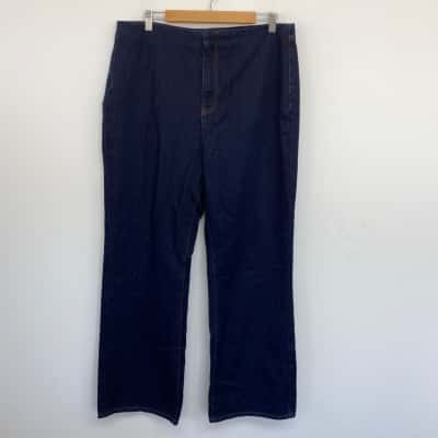 Meshki Indigo Blue Jericho Straight Leg Jeans  Size 16 