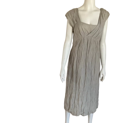 Veronika Maine Womens  Size 10 Midi Dress Grey 