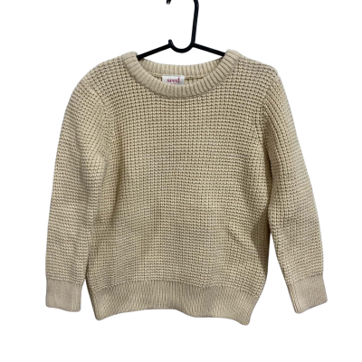 Seed Heritage Kids Size 4 cream cotton jumper 