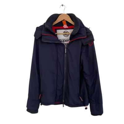 Superdry Size S Windbreaker / Winter Jacket Navy Blue / Red 