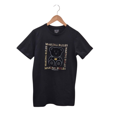  Mens Mania Jeans Size XXS Black  / Gold T-shirt