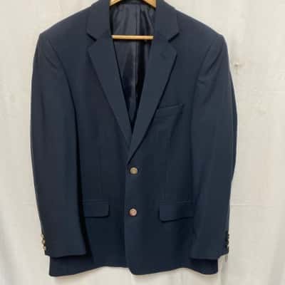  Men’s Navy Gold Button Suit Jacket