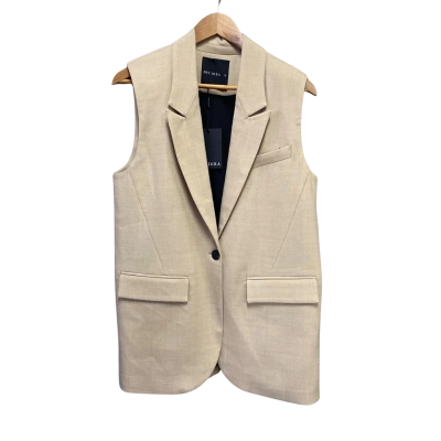 Decjuba Womens  Size 10 Jessie Tailored Vest Shortbread RRP $139.95