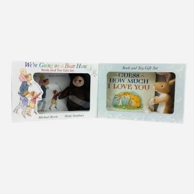 Children's Christmas Gift Bundle – 2x Book & Plush Toy Sets (Bear Hunt + Guess How Much I Love You) 