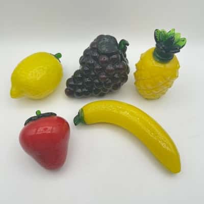 5 x Glass Fruit