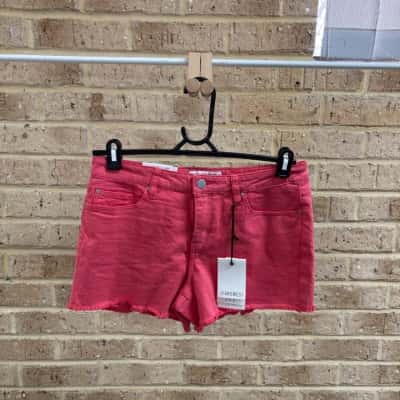 Jeanswest Womens EMMY CUT OFF HOT SHORT WATERMELON  Size 10 