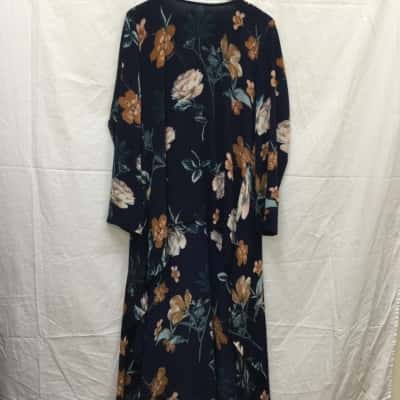 Trish G Womens Size 16 Navy Blue Hi Low Dress