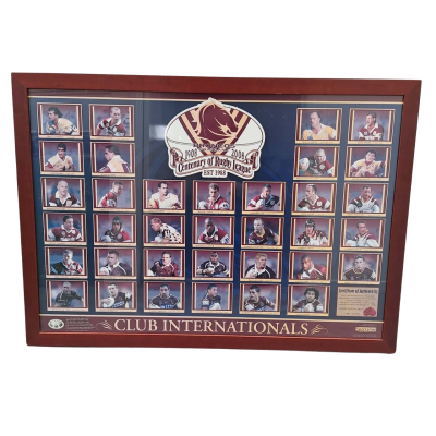 NRL Brisbane Broncos 2008 Centenary Team Framed Print 
