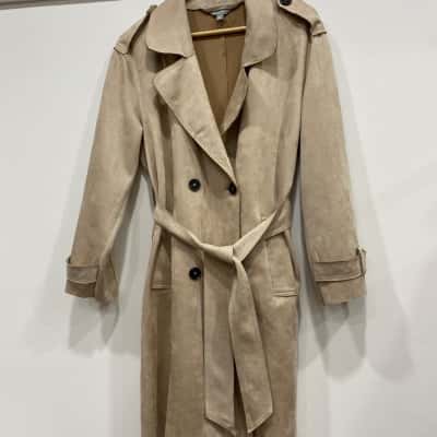 Suzannegrae Womens  Size XS Trench Coat Beige 