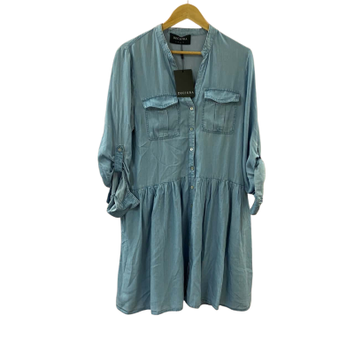 Decjuba Women's Size 12 Drop Waist Dress Blue 