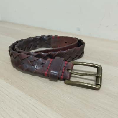 Ted Baker Mens  Size 34 Brown Leather Belt VGUC