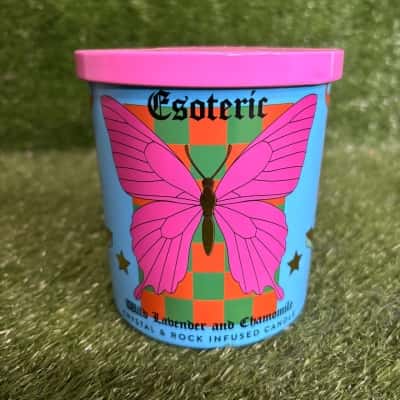 Esoteric Crystal & Rock Infused Candle with the Scent of Wild Lavender and Chamomile (New)