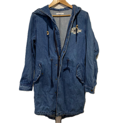 Moussy Womens Denim Coat Size 2 Blue 