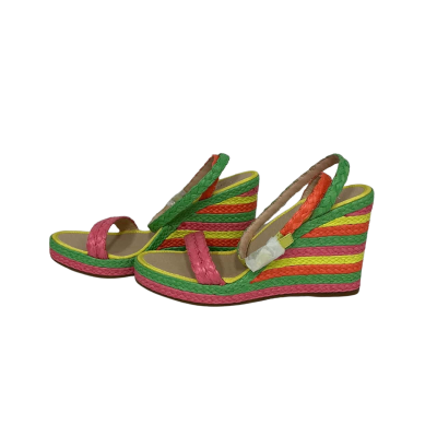 Womens  Size 39 Platforms Green / Pattern / Pink  / Yellow 