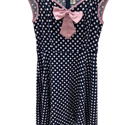 Laurina Jean  Womens  Size 12 Sleeveless Dress  Blue / Pink  / Polka Dot 