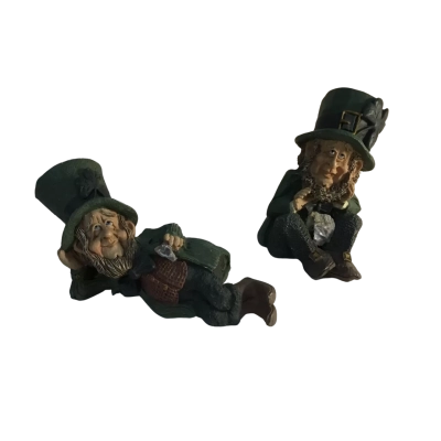 Irish Blarney Figures x 2 as pictured approx 10 x 5 & 12 x 5cm