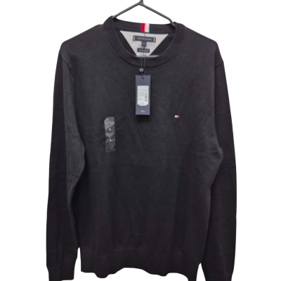 Tommy Hilfiger - Black Jumper - premium Cotton -Mens Size L - New With Tags. 
