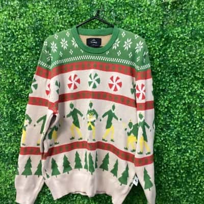  Mens  Size L Crew Neck Jumper Multicoloured 