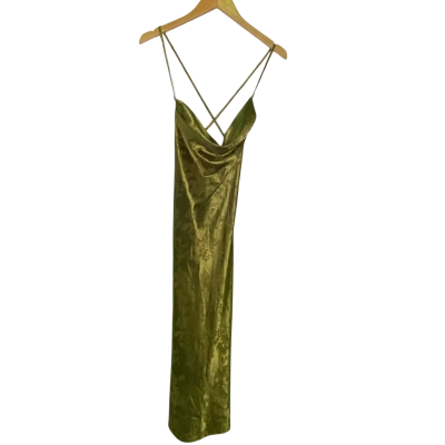  Cider Womens  Size S Shoestring Strap Dress Grey 