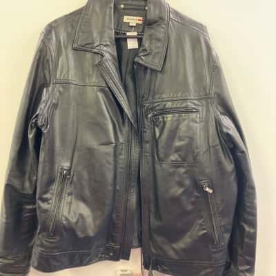Reserve Mens  Size XL Leather Jacket Black  