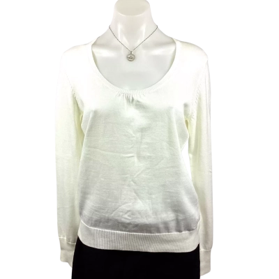 Espirit Long Sleeve Knit Top - Cream Size M