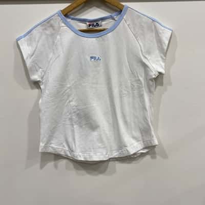Fila Womens  Size L Blue / White T-Shirt 