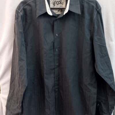 Fox Mens  Size XL Long Sleeve Shirt Grey 