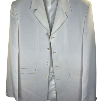  Mega Mens Coat Size 52 White 