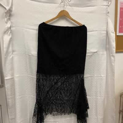 Black Friday Women's  Size 12 Lace Tiered Skirt Black  