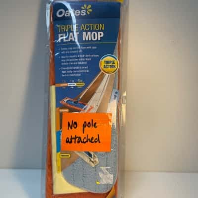 Oates flat mop triple action missing pole